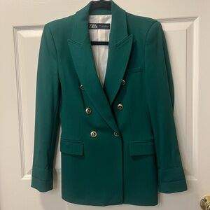 Zara Women's Green Blazer Size S